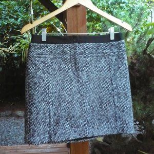 Vintage LOFT Thick Wool Blend Black Banded Waist Skirt 29W